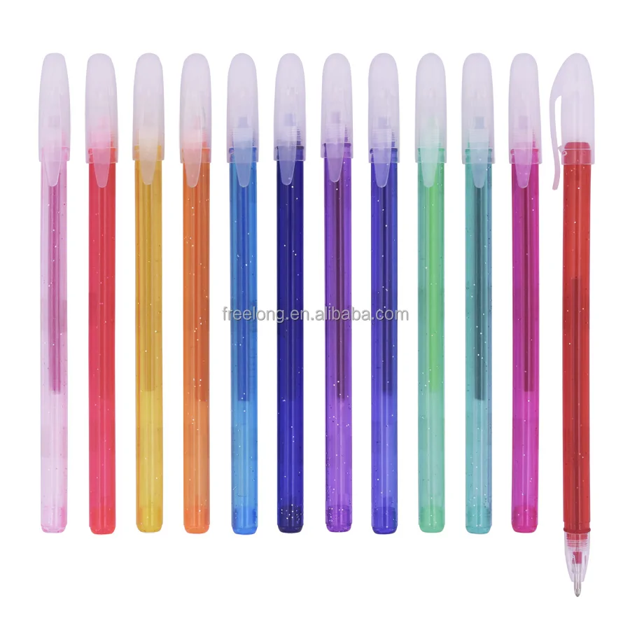 
Factory Supply Low Price Plastic Classic Glitter Colour Cute Sets Of Gel Pens 