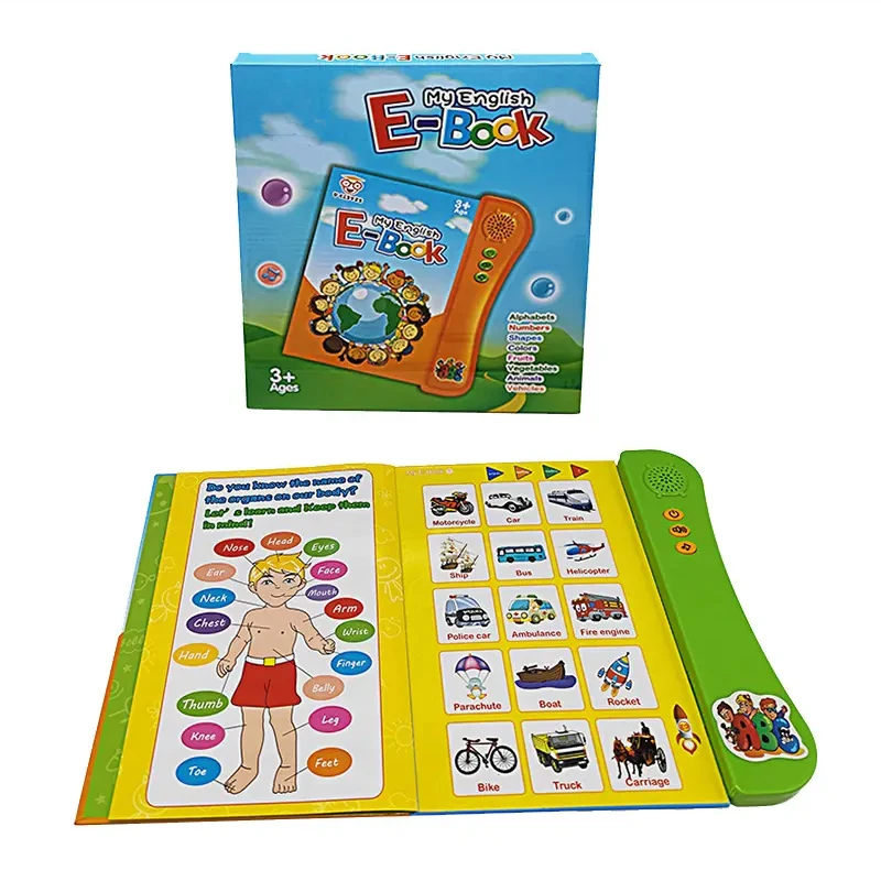 Hot Sale Preschool Kids Reader Electronic Smart Talking Book for learning English and Other Multi-language