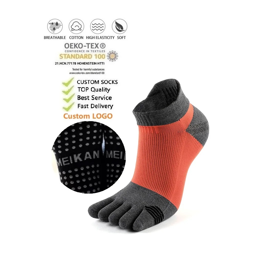 Впитывает пот абсорбент Спортивные Пользовательские Сжатия мужские пять Материал: х/б. носки с пальцами, носки с пятью пальцами, анти-скольжения ног 5 пальцев на руках и ногах разделитель носки