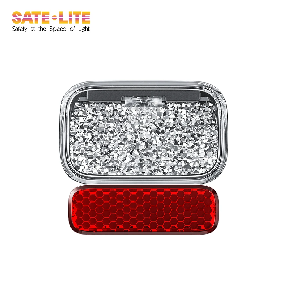 Factory direct Sate-lite CREE ebike light eletric bike rear light mount on Carrier 6-58V