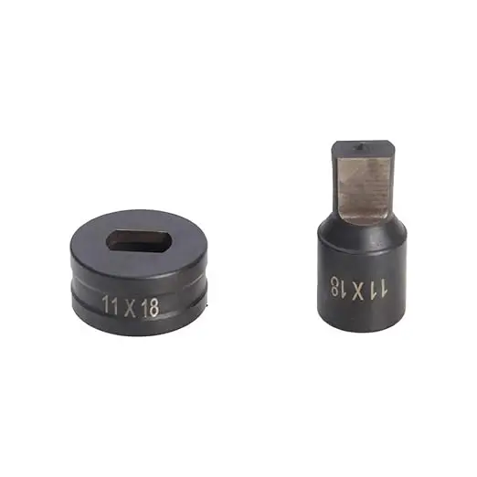 1 PCS Manual Hydraulic Punching Mold 11 X 18mm Rectangle Hole Dies Slotted Puncher Dies for CH-70 Hydraulic Tool Use
