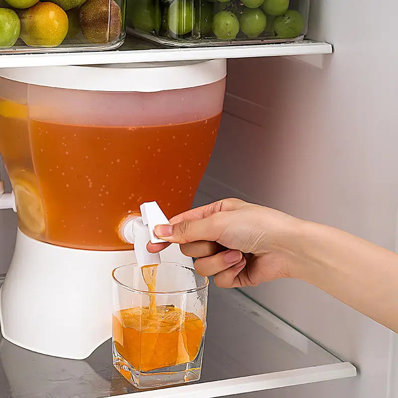 5.5L 3 grid cod water kettle rotating fruit juice ice beer jug beverage drinks dispenser with faucet