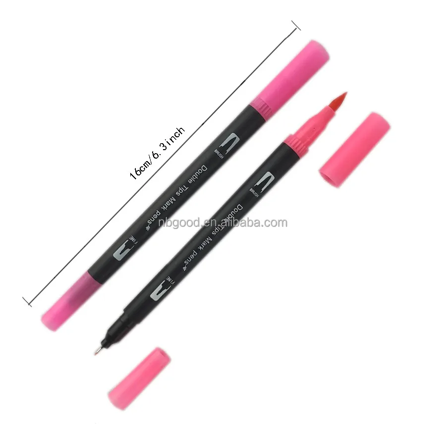 Factory 36 48 60 72 colors Dual tips Non-Toxic Student Fine Tip Set Watercolor Paint Brush art Marker Pen for drawing