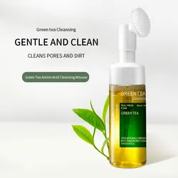 Private Label 150ml Organic Natural Rose Face Cleanser Mousse Cleansing Foam For Remove Makeup Facial Skincare Foam Wash