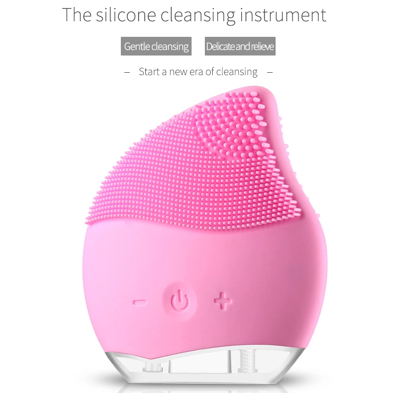  Wholesale Usb Rechargeable Portable Silicone Sonic Facial Cleaner Brush