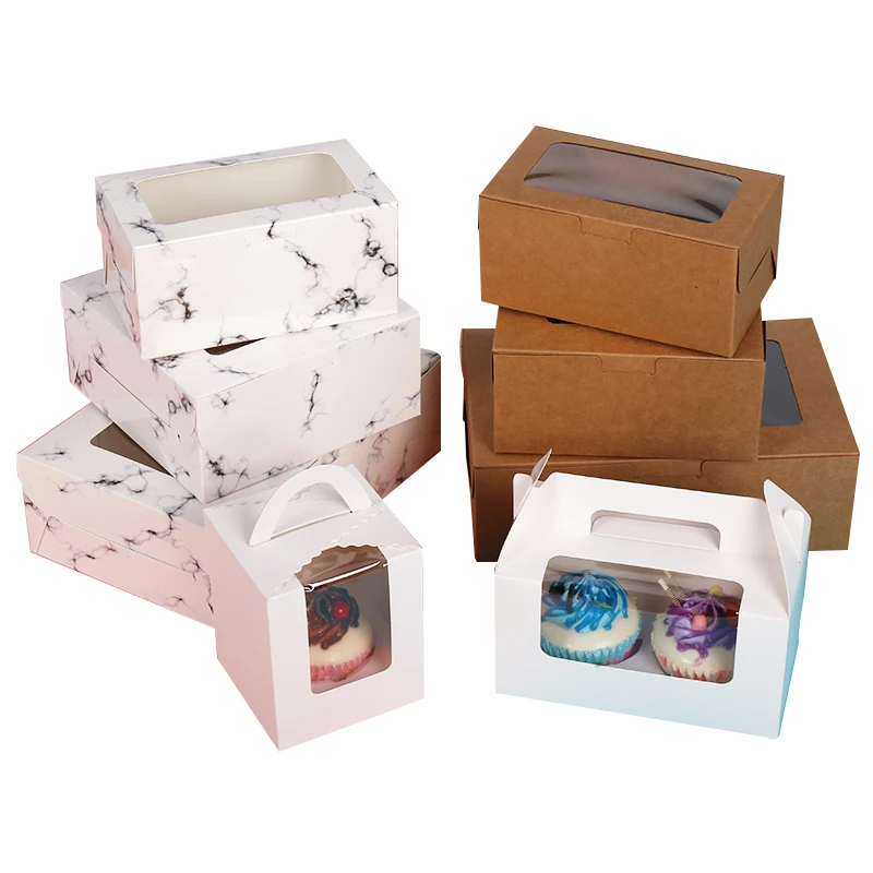 Low MOQ Mini Wedding Cake Box with Window Packaging Box/packaging Bag/kraft Box Paper Box Paperboard 1000pcs Folders ISO9001
