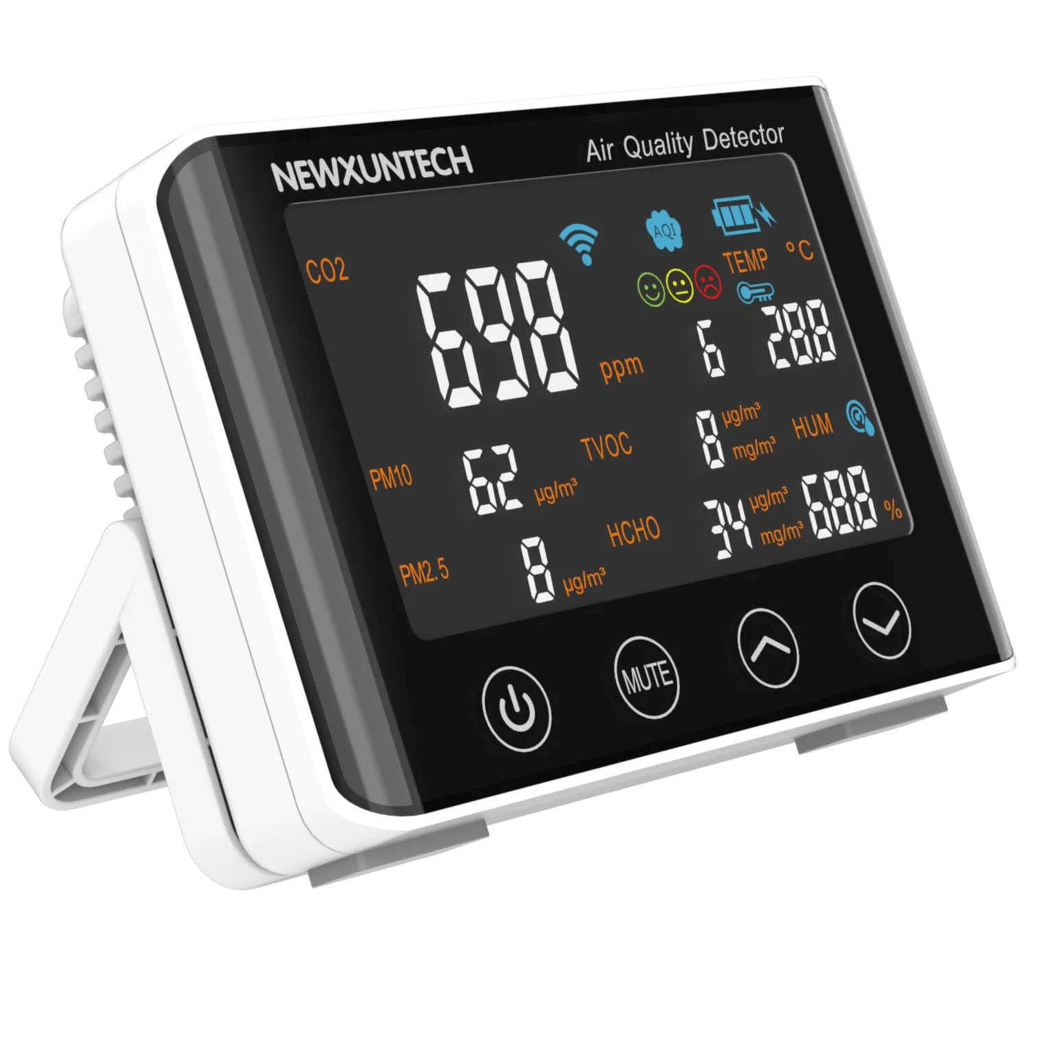 Tuya wifi smart home school office use PM2.5 PM10 TVOC HCHO CO2 air quality meter