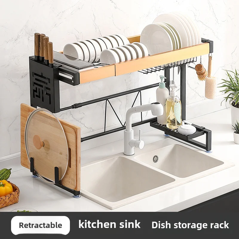 Dish drying washing basin dish drainer racks kitchen over the sink single dish storage drying rack drain board for home kitchen