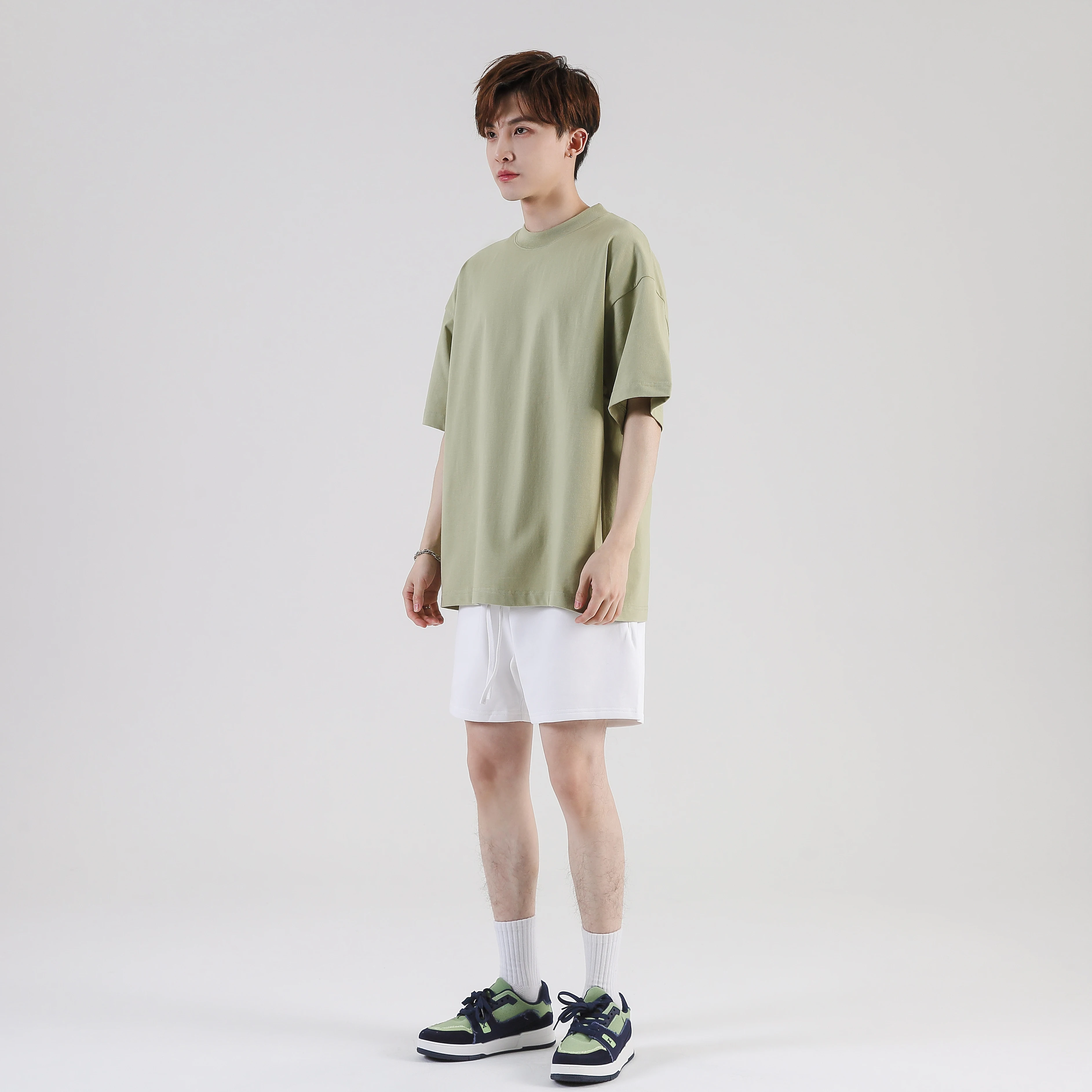 Free Sample 260gsm Factory Price Oversized Premium Cotton Blank Luxury Oversized T-shirt USA Large Sizes Heavy Thick Shirts