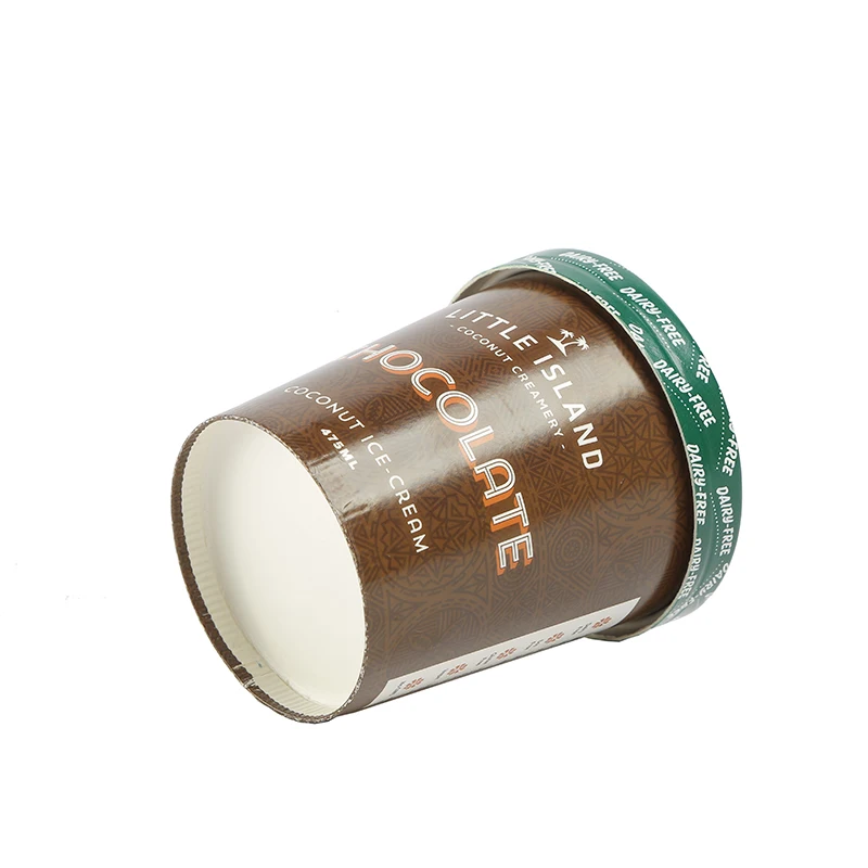 Customized shape disposable food grade cardboard grey board ice cream packing box