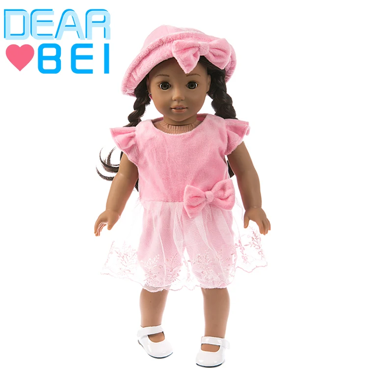 Платье для куклы из кораллового флиса, подходит для кукол-младенцев 43 см, одежда и аксессуары для кукол-реборн 18 дюймов