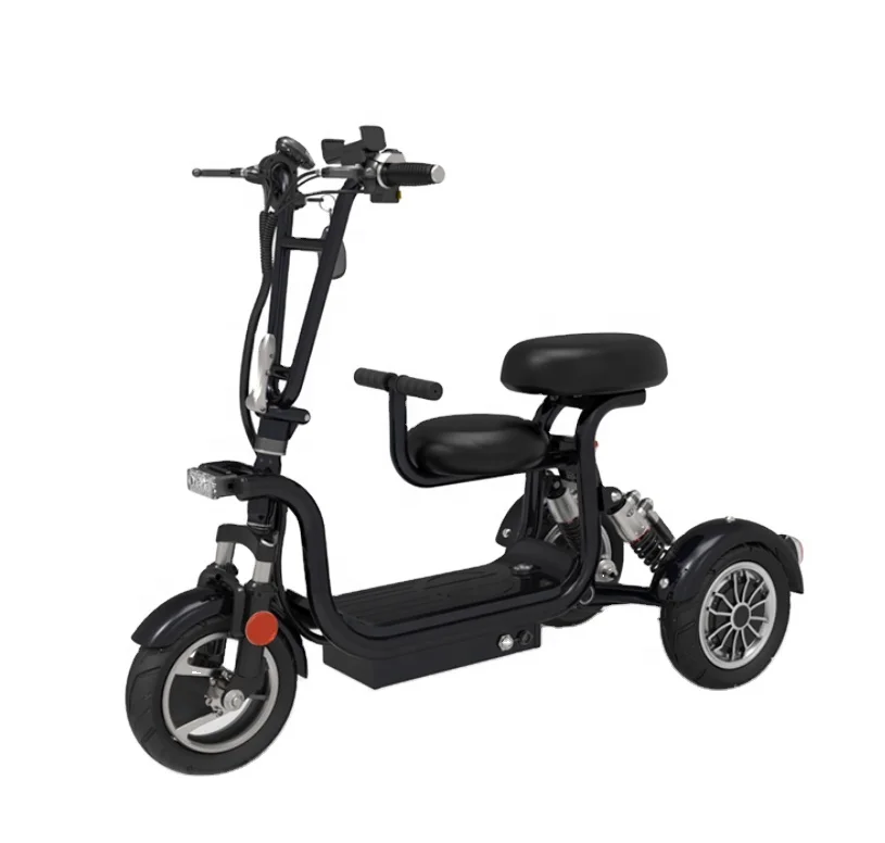 
48V 10AH 10 Inch 3 Wheel Parent-Child 2 Seater Lithium Battery Electric Bicycle Bike 