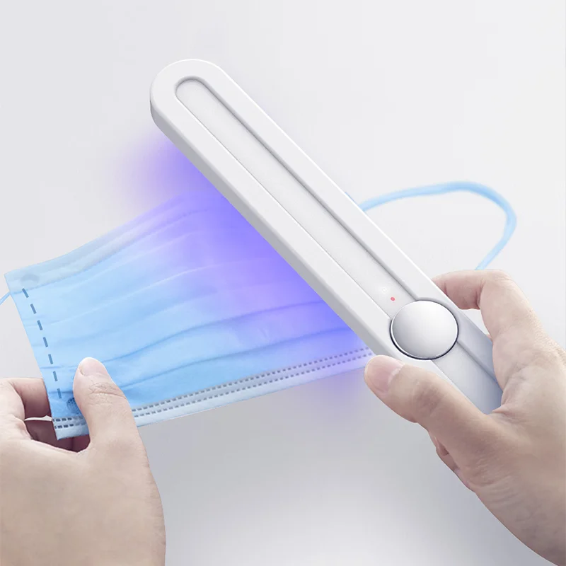 
Chargeable UV Light Sterilizer Wand, Portable UVC Light Disinfector Lamp for Home Hotel Kills 99% of Germs Viruses & Bacteria 