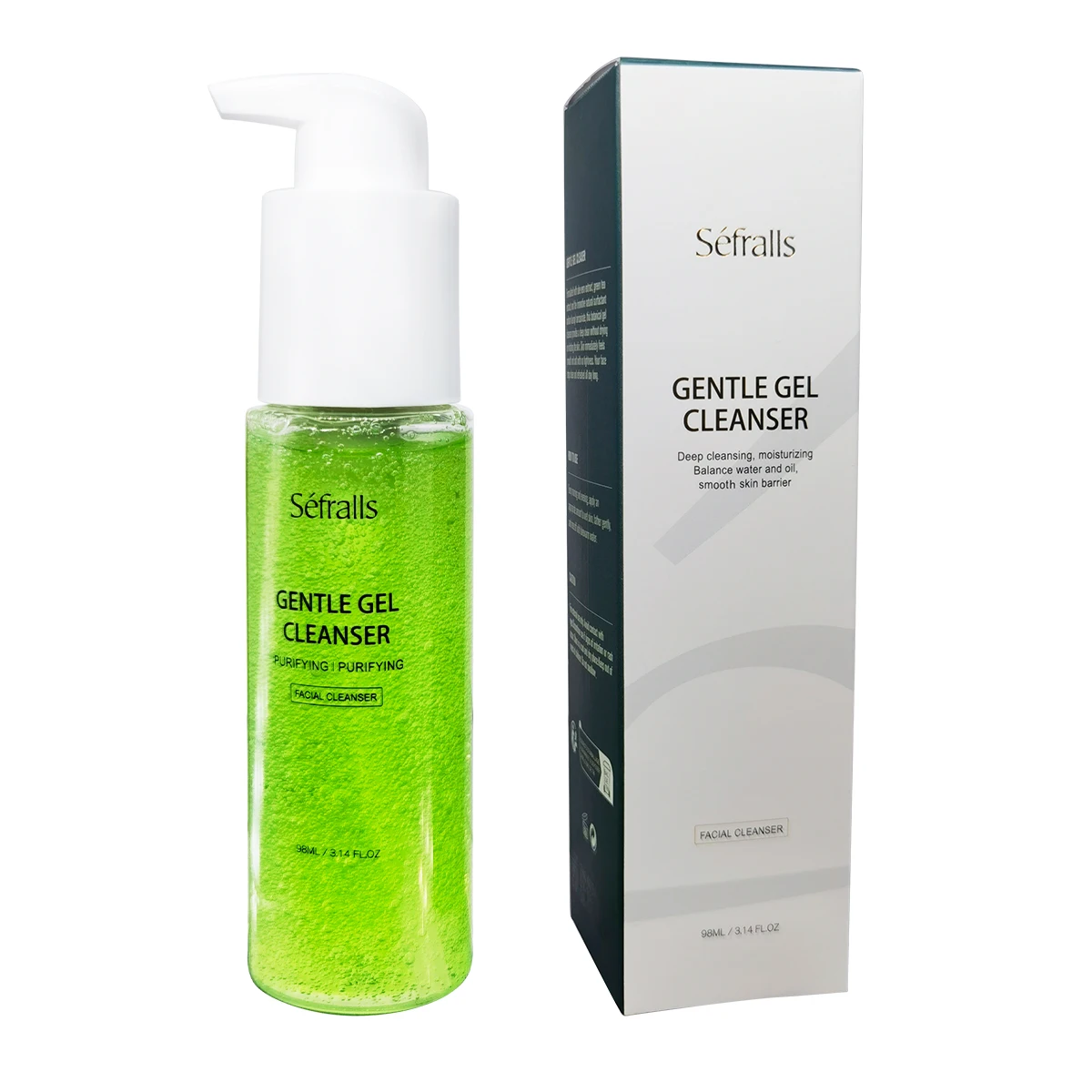 Sefralls Aloe Vera Cleansing Gel Nature Soothing & Moisture Cream Face Wash for Deep Cleansing 98ml/3.14fl.oz