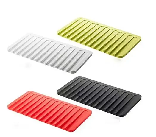 Silicone Dish Drying Mat rack Silicone Dish Drying Mat for Kitchen Counter, Slip Resistant Dishwasher Mat Heat Resistant