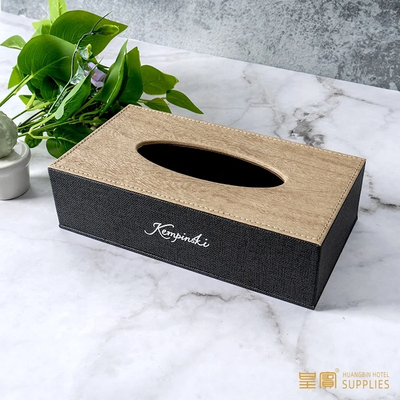 Luxury new customized Hotel Home Bathroom Accessories Serving Tray Hotel Leather Tray