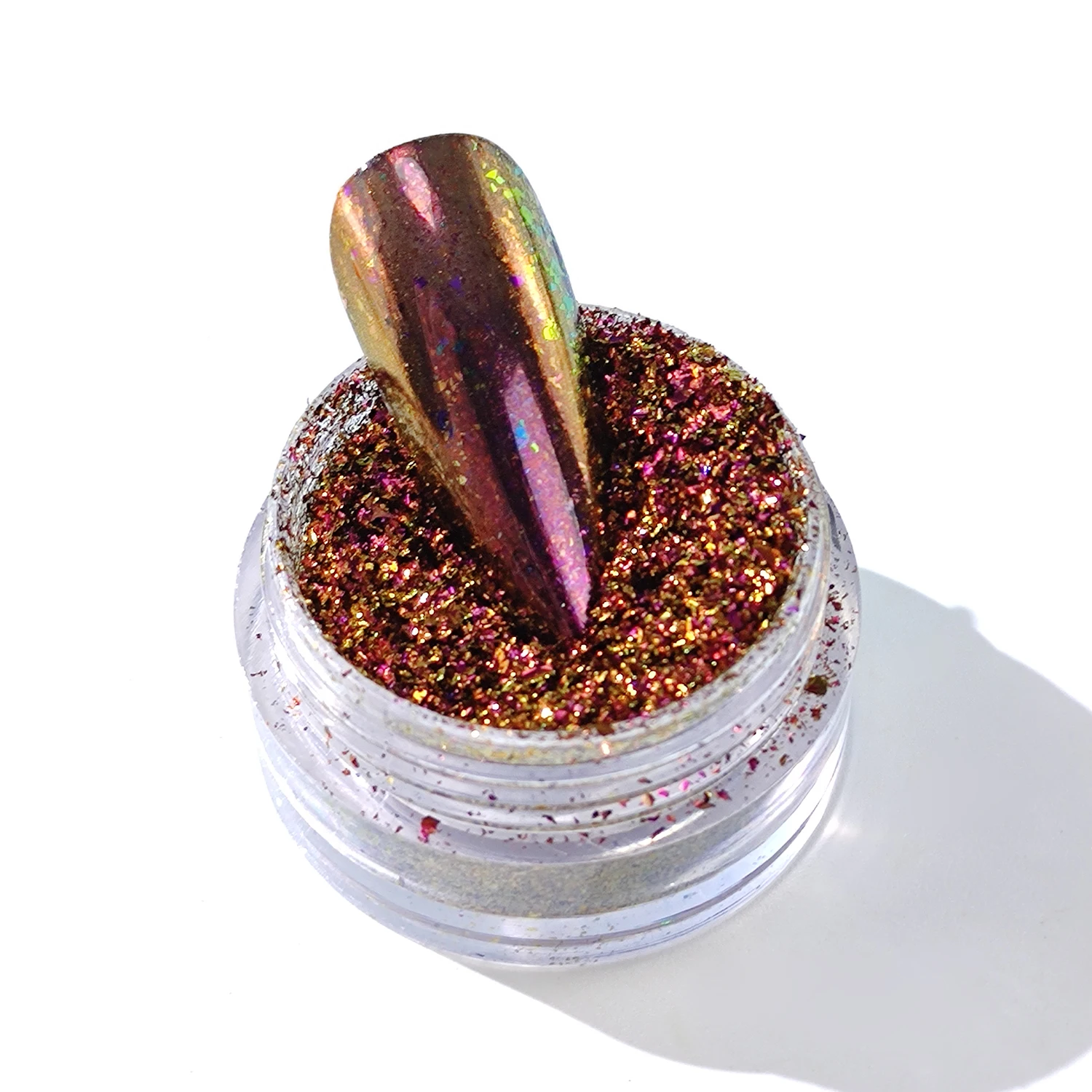 
2021 Newest Super Brightness Reflective Glass Powder prism glitter nail pigment chunky glitter pigment 