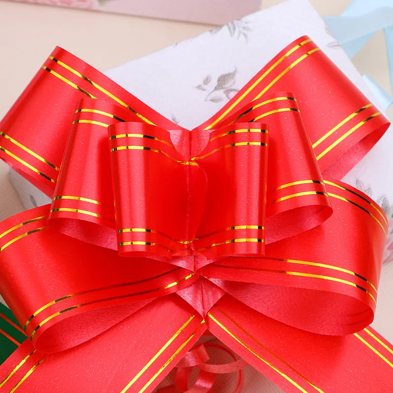 Wedding Car Decoration Ribbon White Pink Red Extra large yarn organza Pull Bow ribbon Gift Packing Car door handle Decor