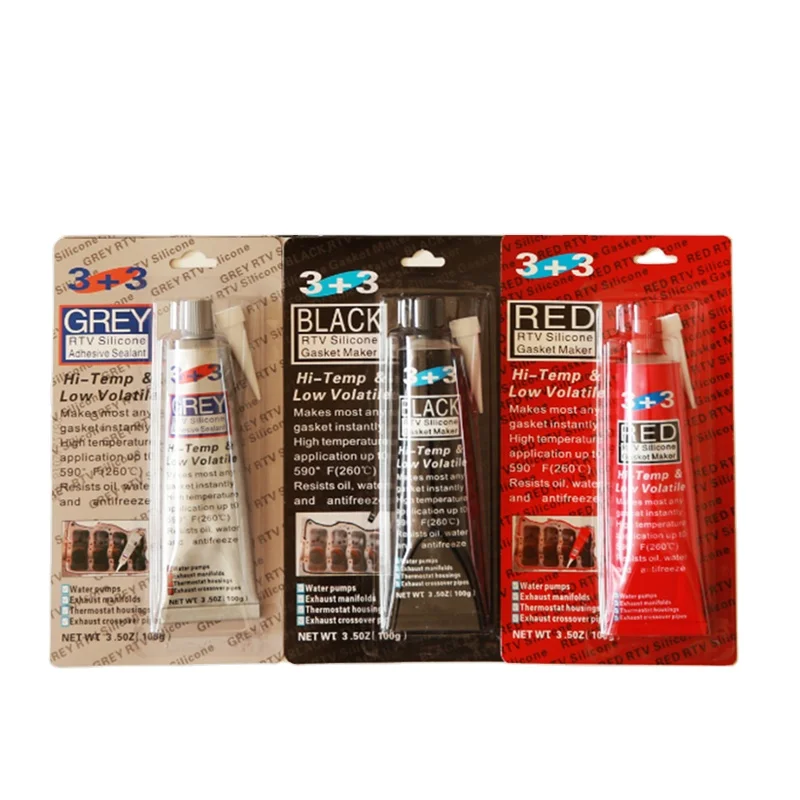 85ml Grey Black Red Blue Silicone Gasket Maker,85G RTV Silicone Sealant