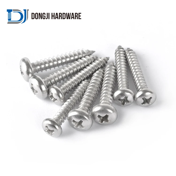 Dongji Ready to Ship Pan Head Self Tapping Screw Stainless Steel Fasteners Screws Self-Tapping Screws