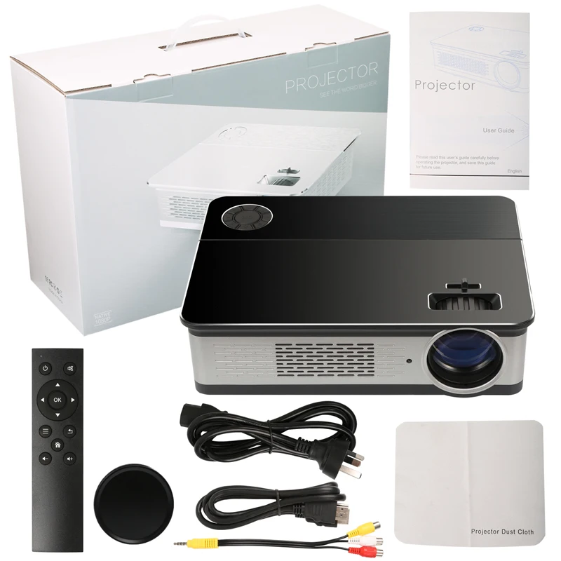 Native 1080P Projector Home Theatre Wifi Projector Support 4k Video with Wifi BT Android