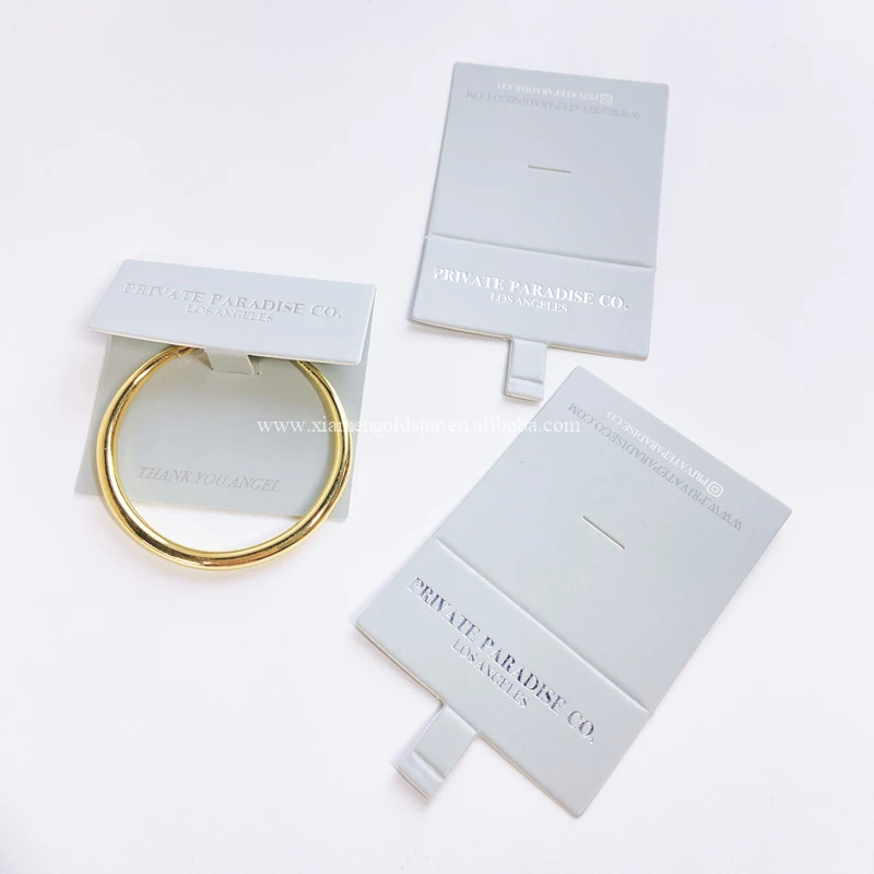 Foil Stamping Earring Card Display Stand Necklace Jewelry Cards Glossy Jewelry Packaging Offset Printing Greeting Card