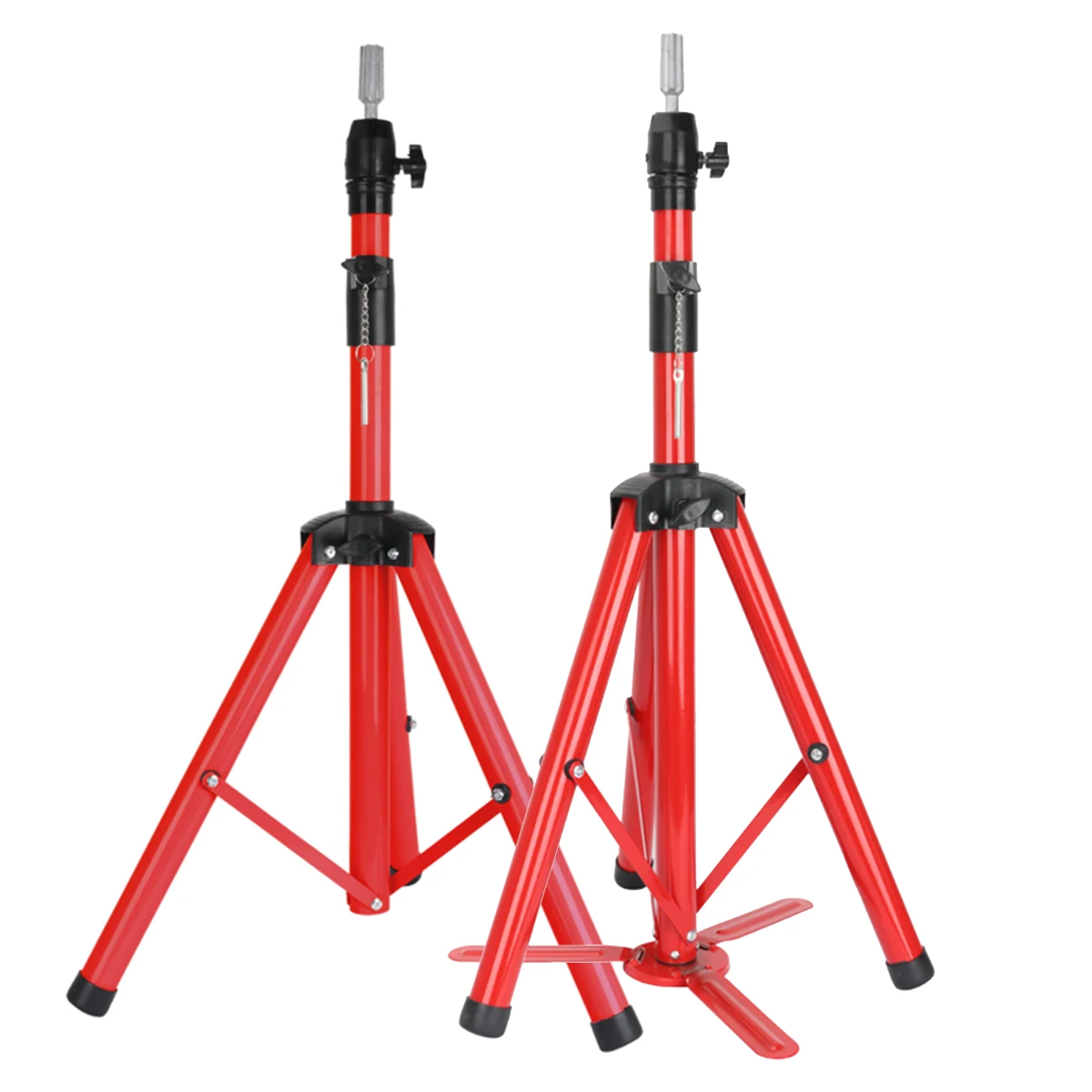 Wig Stands Adjustable Long Tripod Stand Holder Mannequin Head Tripod Hairdressing Training Head stand Hair Tools Accessories