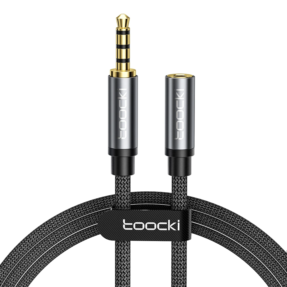 Toocki Best Seller 0.5m 1m 2m 3m 5m Aux Cord Headphone Audio Jack Cable Auxiliary Cable 3.5mm Male to Female Aux Cable
