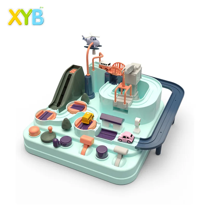 
XYB Funny Education Kids Toys Rail Cars Pass Adventure Track Level Game Toy 