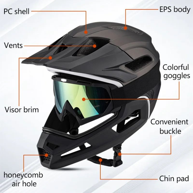 HONORTOUR New Arrival CE CPSC Certified Downhill Helmet Cycle Full Face Bike Bicycle helmet Casco High Quality MTB Bike Helmet