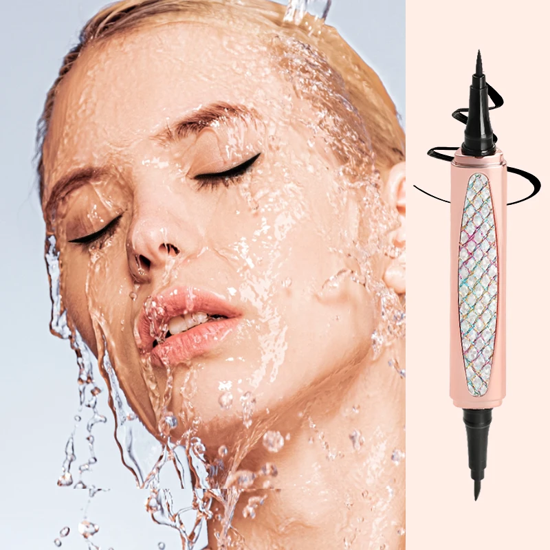 Qiaoanna Easy Remove Water Proof Cool Black Soft Smooth Wing Tip Liquid Liner For Eye Shape