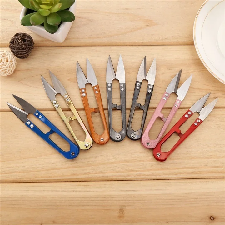 QY-375 No Foldable and Stainless Steel Blade Material Thread Cutter Scissor