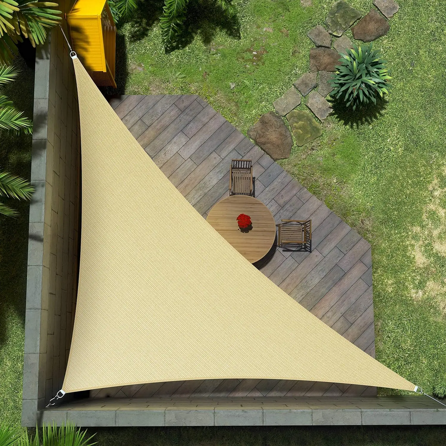 Garden Shade Sail White Color 100% Raw Material HDPE Outdoor Sail Shade Sun Shade Sail 5x5