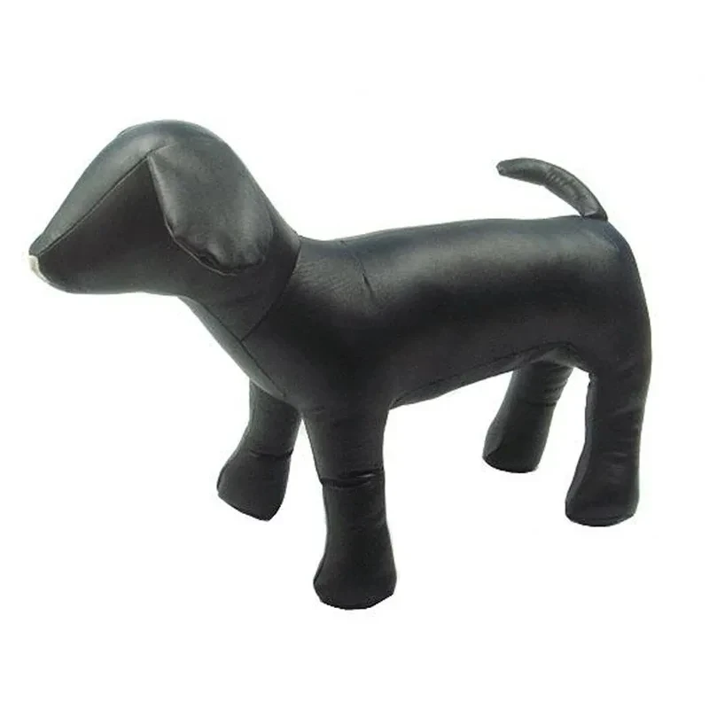 Stock PU Leather Dog Mannequins Standing Position Dog Models Toys Pet Animal Shop Display Mannequin