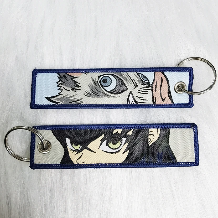 Custom Fabric Key Flight Car Tuning Racing Sports Embroidered Hook Strap Street Custom Jdm Jet Tag Embroidery Keychain