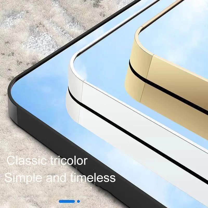 Custom large size black metal frame full body mirror wall mirror standing floor decorative mirror