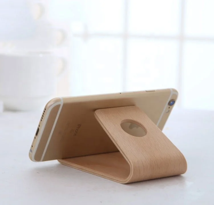 Creative Solid Multifunctional Bracket Wood Flat Plate Bracket Wood Cell Phone Bracket