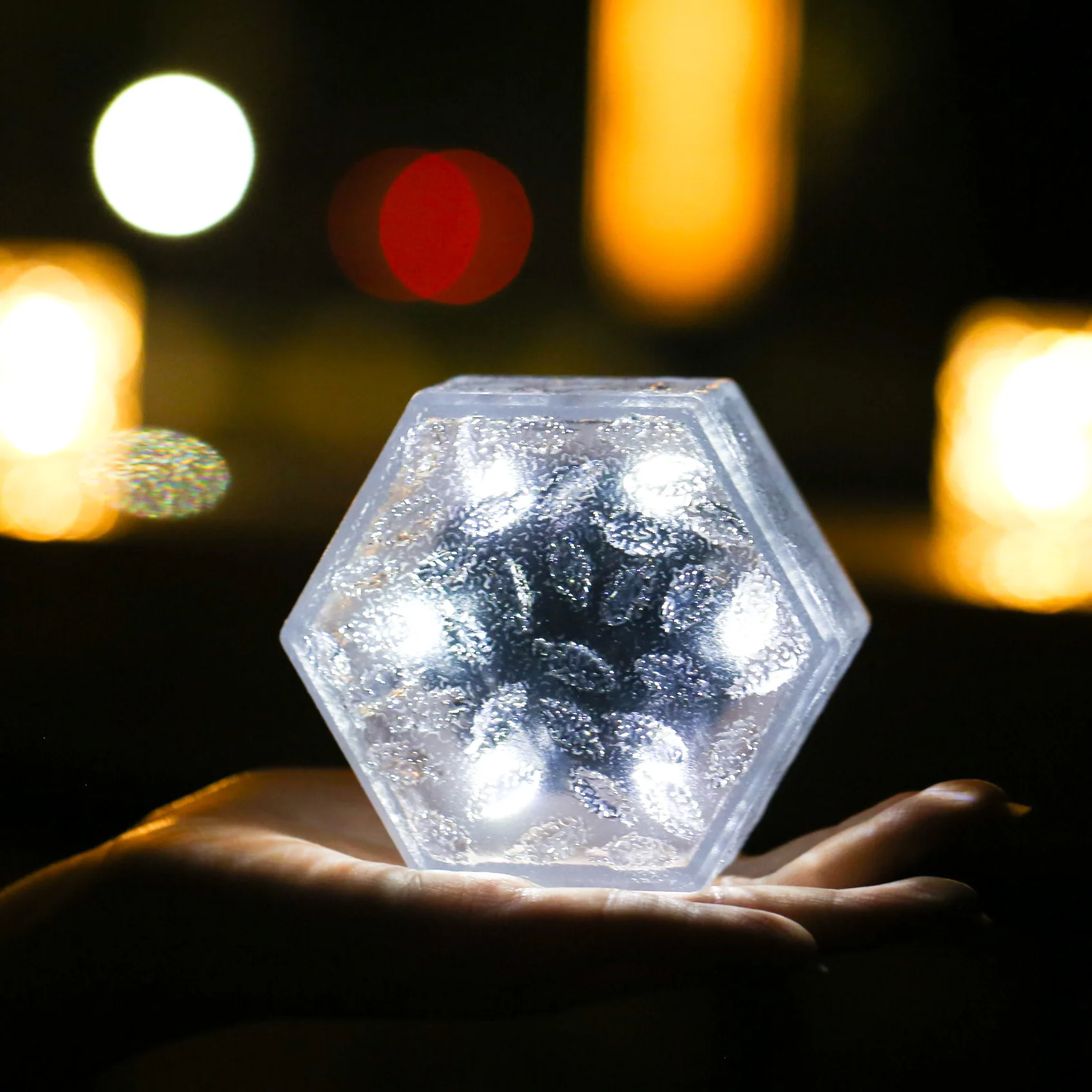 solar brick decoration garden light waterproof ABS  hexagon