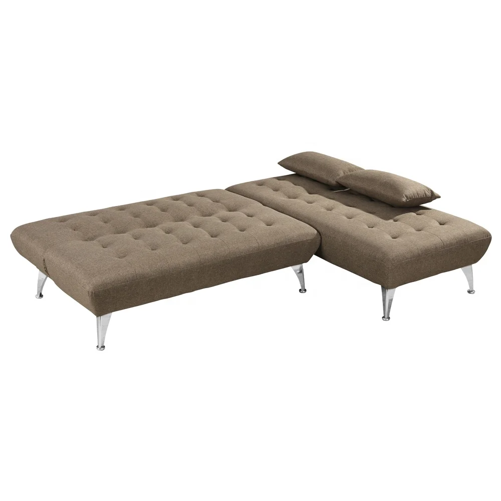 
Classic modern convertible tufted cushion L shaped corner living room futon sleeper sofa cum bed for any living space 