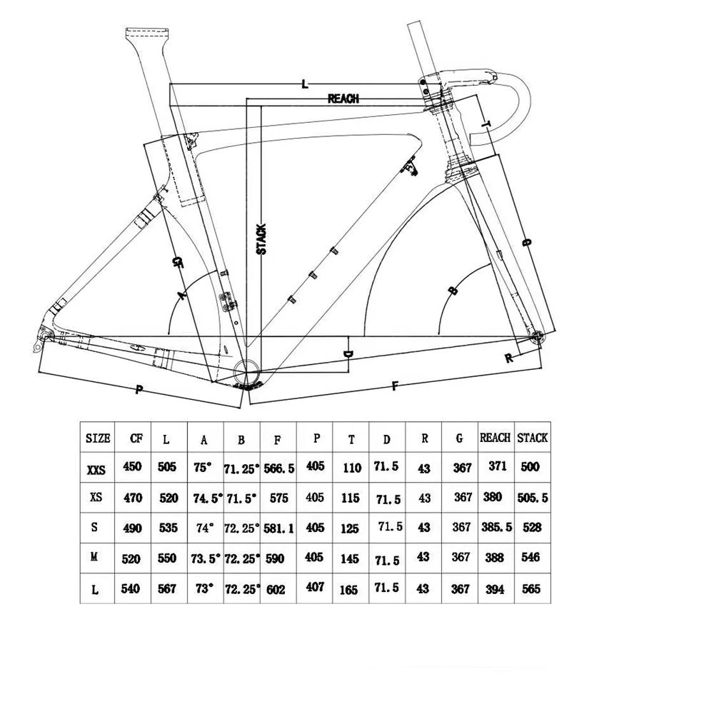 BIKEDOC HQR37  Road Climbing Disc Brake Bicycle Frame Internal Cable Running Carbon Road Bike Frameset with Integrated Handlebar