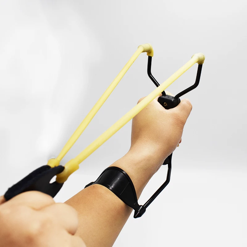 Folding slingshot shooting hunting slingshot with wrist rest