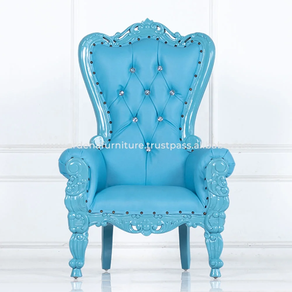 French Antique Wedding Throne Chairs Solid Wood PC Material for Kids for Dining Party & Event Decor for Villa & Banquet