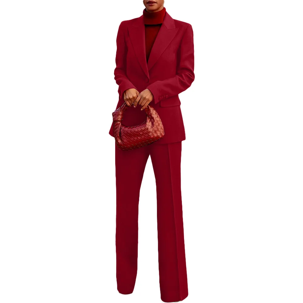 The Latest Hot Selling Green Slim Fit Womens Formal Business Jackets Elegant Casual Pants Sets Professional Suit Jackets