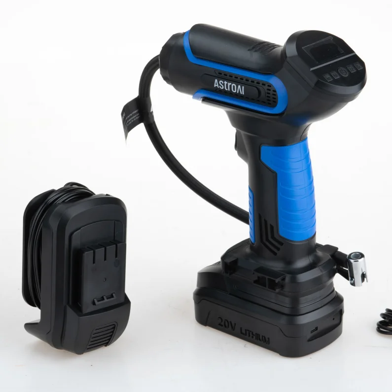 20V  car air pump mini portable battery wireless rechargeable cordless digital compressor for car tires tire inflators