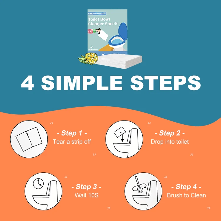 Hot selling toilet bowl bleach cleaner sheet oem manufacturer toilet bowl cleaner automatic dispenser