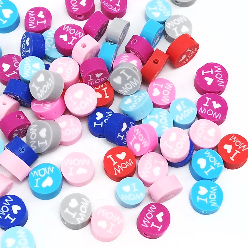 10mm Flower Sun Heart Love Animal Bear Soft Polymer Clay Beads For Diy Jewelry Kit
