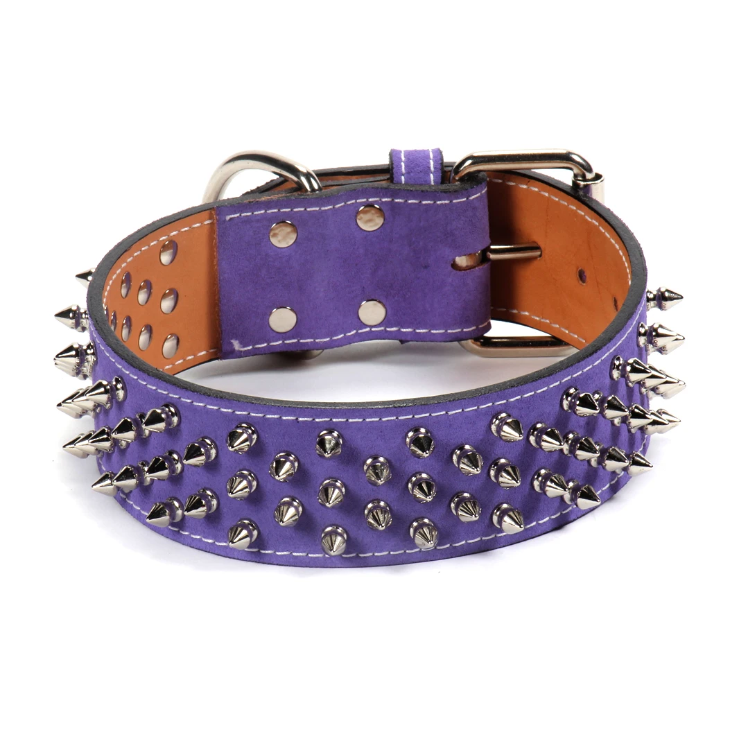 Leather Dog Collar Luxury Hot Sale Premium Quality Handmade With Soft Padded And Conchos & Spike Studs Decoration Manufacturer