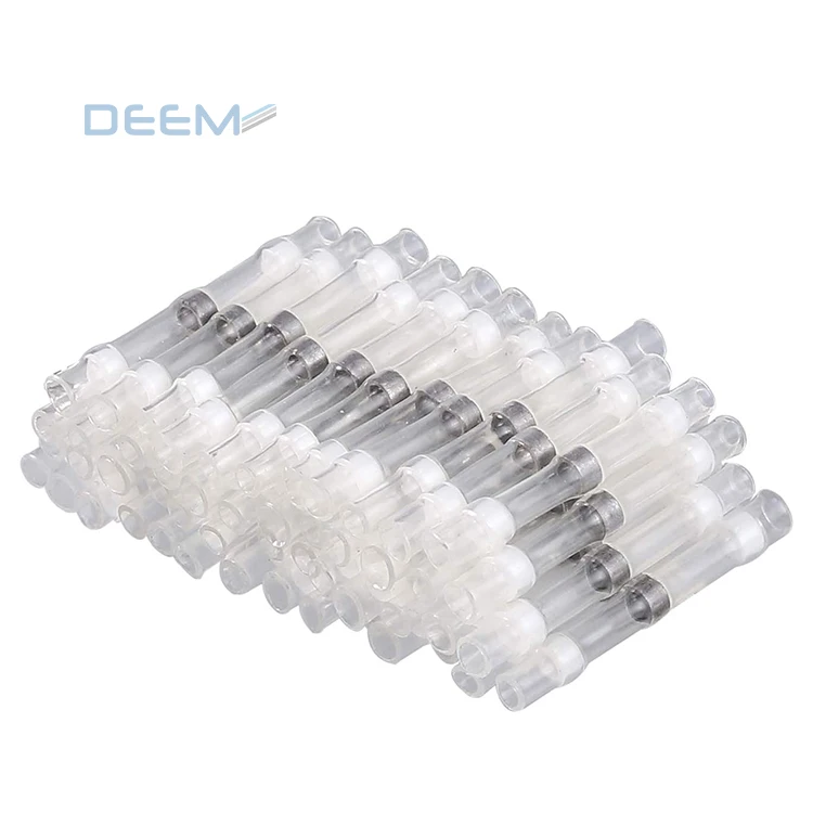 DEEM Best Selling 100pcs Heat Shrink Waterproof white Solder Seal Wire Connectors Set