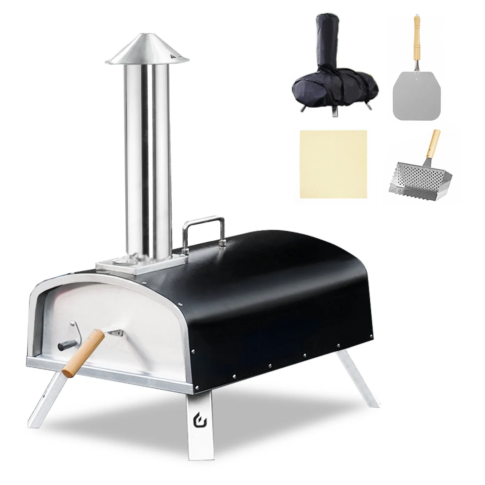 High Quality Outdoor Pizza Oven 12' or 16' For Grill With Pizza Stone Wood, Charcoal & Pellets Pizza Maker