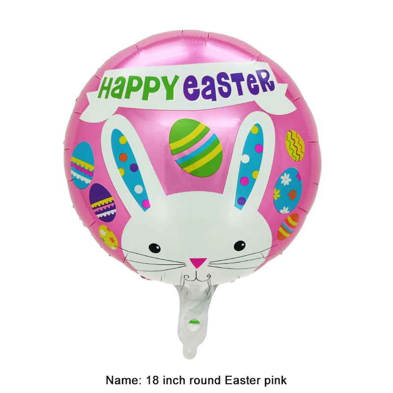 Custom Chicken Egg Shaped Foil Balloons Cute Pattern Printed Balloons For Happy Easter Decorations